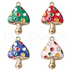 8Pcs 4 Colors Autumn Theme Rack Plating Alloy Enamel Pendants ENAM-YW0003-35-1