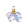 Dyed Glass Pendants PALLOY-MZ00658-02-2