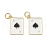 Playing Card Rack Plating Brass Enamel Pendants X-KK-G512-11G-01-1