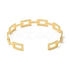 304 Stainless Steel Hollow Rectangle Cuff Bangles BJEW-H322-01G-5