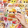 50Pcs Cartoon Food Paper Sticker STIC-C012-11-3