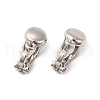 Alloy Clip-on Earring Findings PALLOY-M208-02P-2