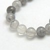 Natural Gemstone Cloudy Quartz Round Bead Strands X-G-O021-6mm-03B-2