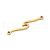 304 Stainless Steel Wave Links Connector Charms STAS-S123-03G-05-2