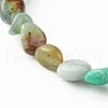 Natural Chrysoprase Nuggets Beads Bracelet for Men Women BJEW-JB06667-4