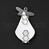 Natural White Shell Pendants SSHEL-C010-03P-3