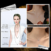 Beebeecraft 2Pcs Trendy Unisex Rhodium Plated 925 Sterling Silver Cable Chains Necklaces Set STER-BBC0006-14A-5