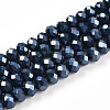 Electroplate Glass Beads Strands EGLA-A044-P6mm-A16-1