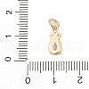 Brass Micro Pave Cubic Zirconia Charms KK-Q096-15B-G-3
