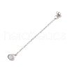 Brass Magnetic Clasp with Cable Safety Chain KK-F839-035P-2