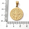 201 Stainless Steel Pendants STAS-U053-08F-G-3