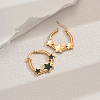 Stylish Stainless Steel Star Hoop Earrings SL4993-5