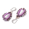 Acrylic Imitation Pearl & Seed Glass Dangle Earrings EJEW-MZ00390-03-4