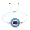 Friendship Evil Eye Loom Pattern Seed Beads Bracelets for Women BJEW-C011-10B-2