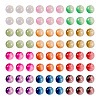 300Pcs 12 Colors Crackle Baking Painted Imitation Jade Glass Beads Set DGLA-TA0001-05-11