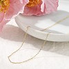 1MM 304 Stainless Steel Cable Chain Necklaces NJEW-T016-15G-3