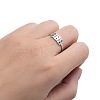 Number 201 Stainless Steel Adjustable Cuff Rings FS-WG22891-16-2