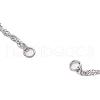 304 Stainless Steel Singapore Chain Bracelet Makings AJEW-JB01321-02-2