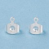 Brass Ear Nuts KK-P001-75S-2
