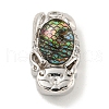 Brass Micro Pave Cubic Zirconia with Resin Beads KK-G493-05P-1