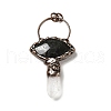 Natural Quartz Crystal & Labradorite Nuggets Big Pendants G-D468-19R-2