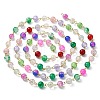 Crackle Glass Round Beaded Chain AJEW-JB01167-2
