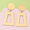 304 Stainless Steel Dangle Stud Earrings EJEW-Z098-14G-2