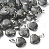 Natural Larvikite Pendants X-G-Q371-14-1