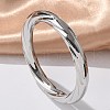 Twist 304 Stainless Steel Bangles for Women BJEW-S161-06P-3