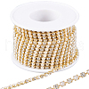 Plastic Pearl & Rhinestone Cup Chains CH-WH0013-01B-G-1