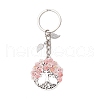 Flat Round with Tree of Life Alloy Keychains KEYC-MZ00039-3