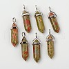 Natural Unakite Double Terminated Pointed Pendants G-F295-04B-3