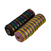 DICOSMETIC 2 Rolls 2 Colors PP Striped Mesh Ribbons SRIB-DC0001-02-8