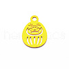 Brass Open Back Bezel Pendants KK-E771-A02-G-1