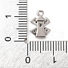 Brass Pave Clear Cubic Zirconia Charms KK-Z051-01P-02-3