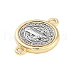 Rack Plating Religion Brass Connector Charms X-KK-B097-02G-3