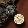 Be Happy Wax Seal Brass Stamp Heads AJEW-M038-01F-G-1