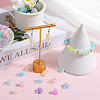 SUNNYCLUE 540Pcs 9 Colors Transparent Acrylic Beads Caps TACR-SC0001-34-4