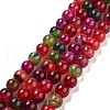 Dyed Natural Agate Beads Strands G-R262-10mm-1-2