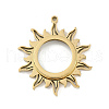 Ion Plating(IP) 304 Stainless Stee Locket Pendants STAS-S132-08G-01-1