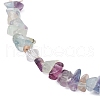 Natural Fluorite Chip & Glass Beaded Anklets AJEW-AN00682-04-3