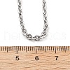 3MM 304 Stainless Steel Cable Chain Necklaces NJEW-T016-09P-5