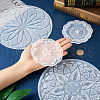 Boutigem 4Pcs 4 Style DIY Flower Pattern Cup Mat Silicone Molds DIY-BG0001-63-5