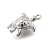 Brass Pave Clear Cubic Zirconia Charms KK-C096-14A-P-2