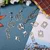 12Pcs 6 Styles 201 Stainless Steel Pendants STAS-SZ0002-21-5