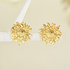 Elegant Stainless Steel Sunflower Stud Earrings HV3770-3