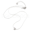 Non-Tarnish 304 Stainless Steel Cardano Chain Heart Pendant Necklaces for Women NJEW-Z046-01P-2