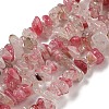 Natural Cherry Blossom Jasper Chip Beads Strands G-G905-12-1