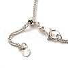 2mm Rack Plating Brass Wheat Chain Adjustable Slider Necklaces for Women Men MAK-L044-09P-2