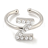 Rack Plating Brass Open Cuff Rings for Women RJEW-F162-01P-Z-2
